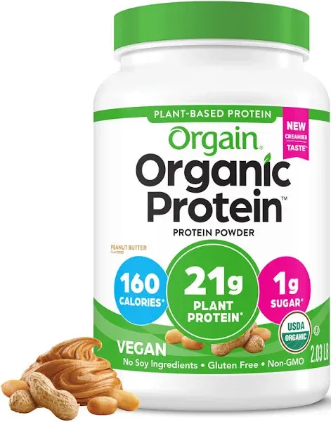 Orgain Organic Protein Powder Vanilla Bean 2.03 Pounds EXP06/2026 #3254