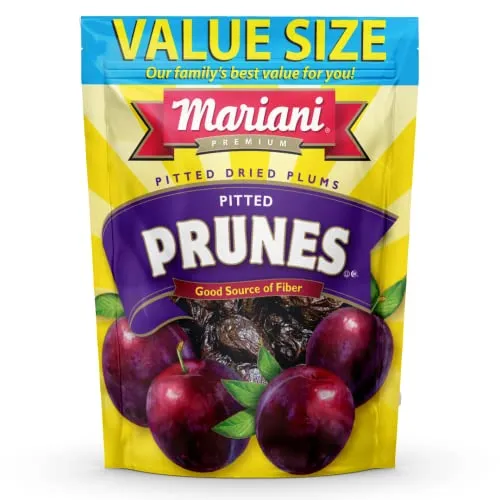 Mariani Pitted Prunes, Value Pack, 36 oz (Pack of 1), Resealable Bag