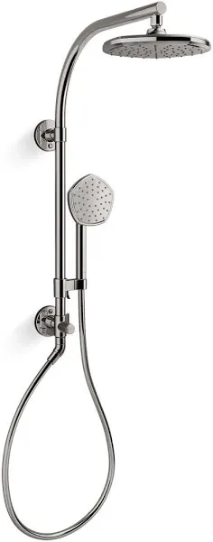 Kohler HydroRail-R Occasion Arch Shower Column Kit with Rainhead and Handshower, 1.75 GPM, 27118-G, Polished Chrome