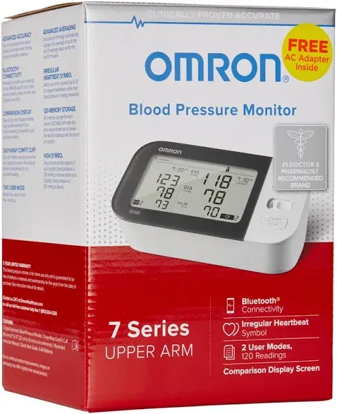 7 Series Blood Pressure Monitor (BP7350), Upper Arm Cuff, Digital Bluetooth Bloo