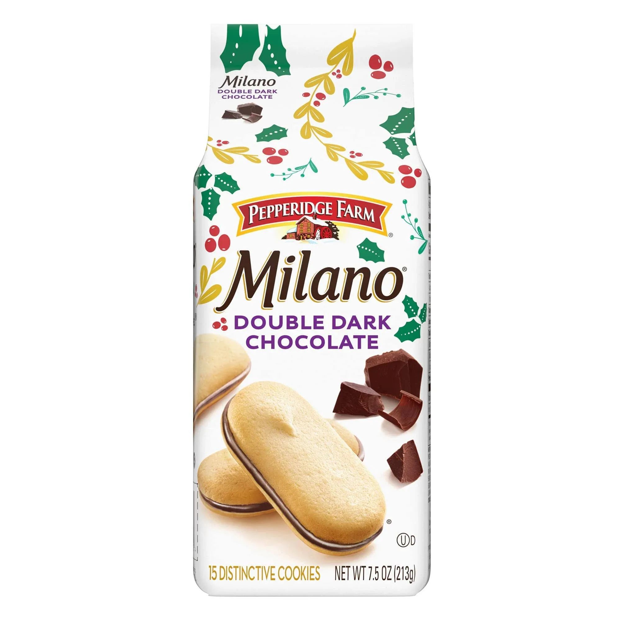 Pepperidge Farm Milano Double Dark Chocolate Cookies, 7.5 oz. Bag