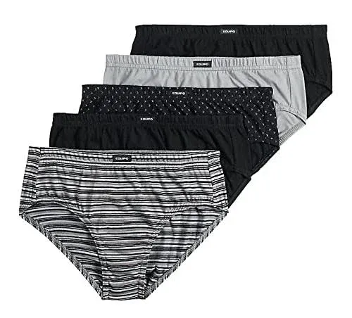 Men&#039;s Equipo 5-pack  low rise Briefs assorted (Black/ Grey) no FLY