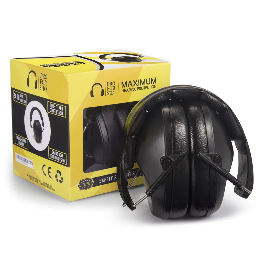 Pro for Sho 34dB Shooting Ear Protection - Special Designed Muffs Lighter Weight & Maximum