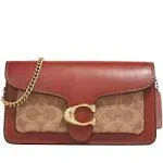 Coach Coated Canvas Signature Tabby Chain Clutch Bag