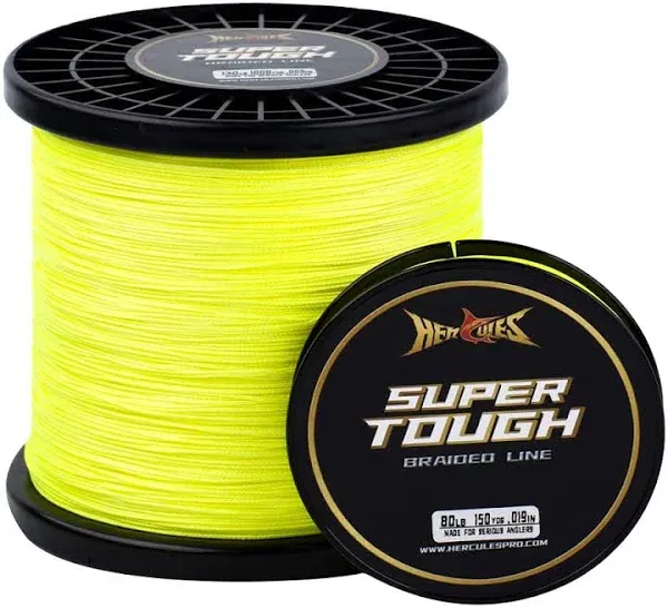 HERCULES Super Tough Braided Fishing Line 4 Strands / 8 Strands, 4lb - 160lb Braid Lines, 150/300/500/1000 Yards for Saltwater