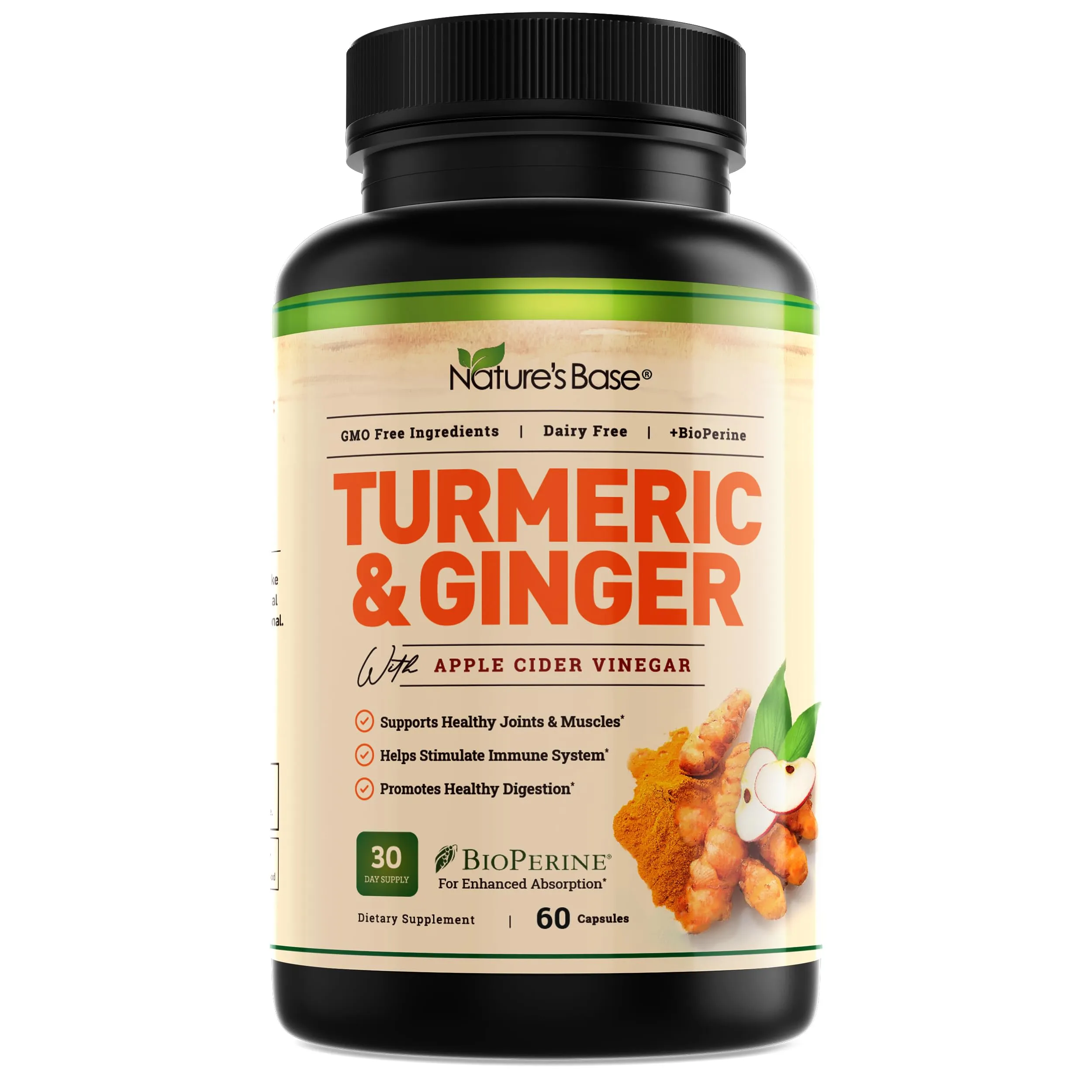 NutreeVit 100% Organic Promotes Digestive &amp; Brain Health - Turmeric &amp; Ginger