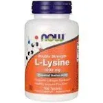 L-Lysine 1000 Mg 100 Tablets - Lisina Now Foods Envio Rapido