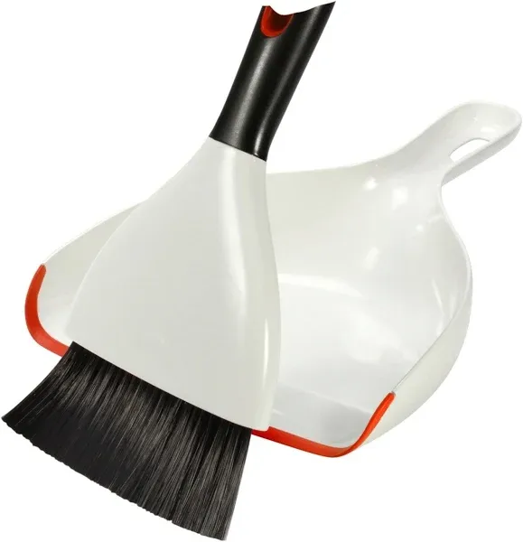 OXO Good Grips Dustpan and Brush Set, White