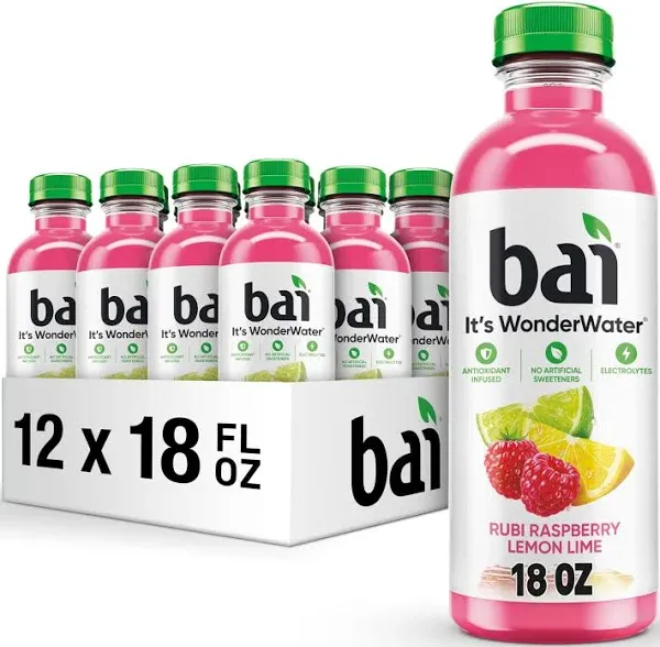 Bai Antioxidant Infused Water Beverage, Raspberry-Lemon Lime (18 fl oz)