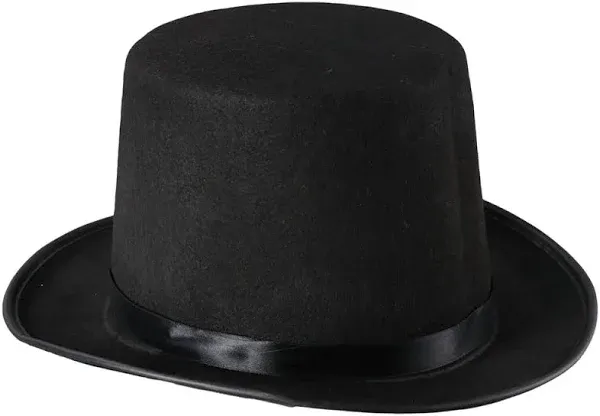 Spooktacular Creations Black Magician Butler Tall Top Hat