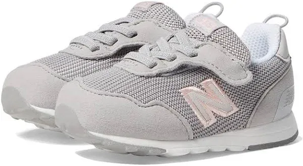 New Balance Kids&#039; 515 NEW-B Hook and Loop Grey/Pink Size 8.5 W