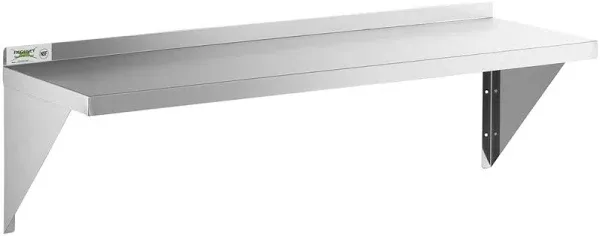 Regency 18 Gauge Stainless Steel 15" x 48" Solid Wall Shelf