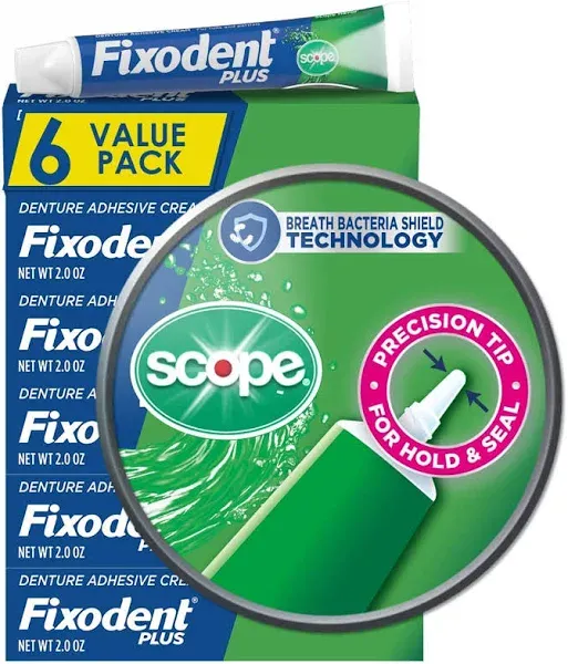 Fixodent Denture Adhesive Cream Plus Scope