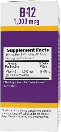 Superior Source No Shot Methylcobalamin B12, 1000mcg, Tablets - 60 count