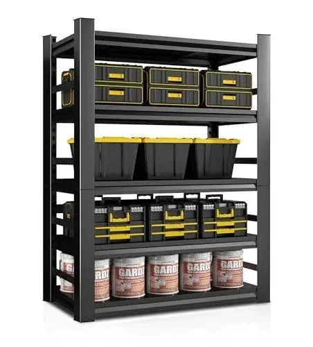 63" H|32" W All-Metal Garage Shelving Unit and Storage-Easy Assembly Shelves|Heavy-Duty Adjustable Shelf 5 Tier Rack|Waterproof Rust-Resistant Storage Shelves for Industrial Warehouse Basement