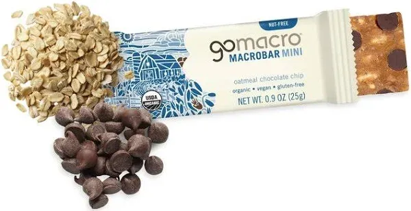 GoMacro Mini Macrobars, Oatmeal Chocolate Chip (0.9 oz, 8 ct)