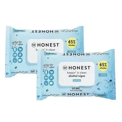 Honest Alcohol Wipes With Aloe