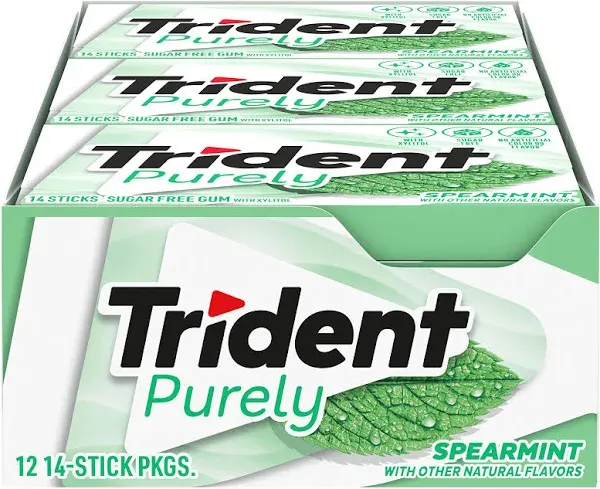 Trident Purely Spearmint Sugar Free Gum