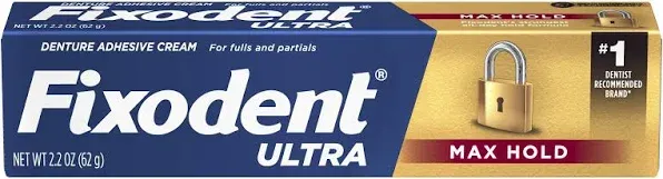 Fixodent Ultra Max Hold Denture Adhesive Cream (2.2 oz)