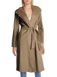 Tahari Long Double Face Wool Blend Wrap Coat