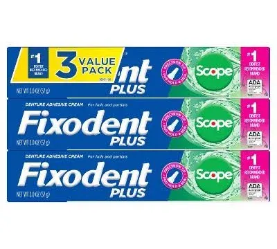 Fixodent Denture Adhesive Cream Plus Scope