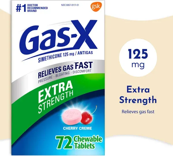 Gas-X Extra Strength Cherry Creme 18 Count Chewable Tablets