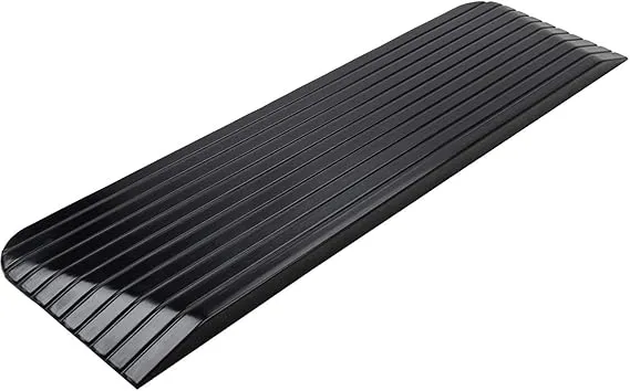 1.5" High Solid Rubber Power Wheelchair Scooter Threshold Entry Ramp Doorway 1 Pack 43.3" x 13" x 1.5"(H) (1.5" Rise, 1 Pack-Black)