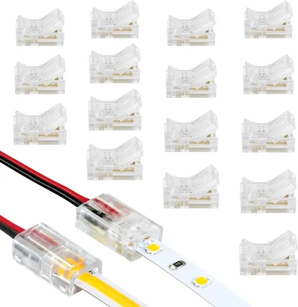 2 Pin LED Strip Light Wire to Tape Connectors