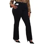 Dgd Wrinkle-Free Stretch Dress Pants Plus Size for Women Pull-On Pant Ease Into Comfort Office Pant