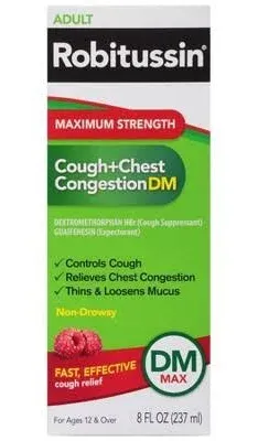 Robitussin Adult Maximum Strength Cough + Chest Congestion DM