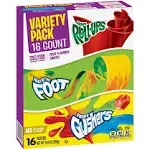 Fruit Roll-ups, Fruit by The Foot, Gushers, Snacks Variety Pack, 16 ct