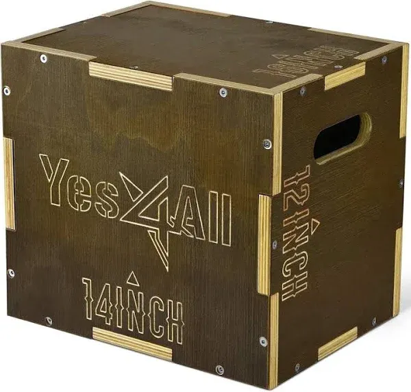 Yes4all 3-in-1 Wooden Plyo Box