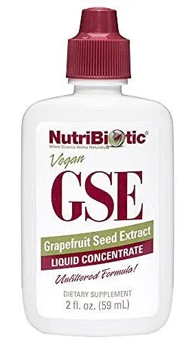 NutriBiotic – GSE, 4 Oz Liquid | The Original Grapefruit Seed Extract Premium Concentrate with Bioflavonoids | Vegan, Gluten Free, Non-GMO