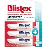 Blistex Medicated Lip Ointment - 3 pack, 0.21 oz tubes