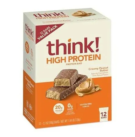 Think! Creamy Peanut Butter High Protein Bars