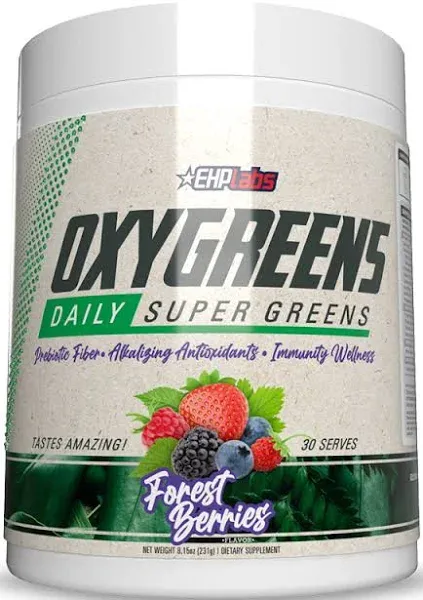 EHP Labs OxyGreens, Forest Berries, 30 Servings  12/25