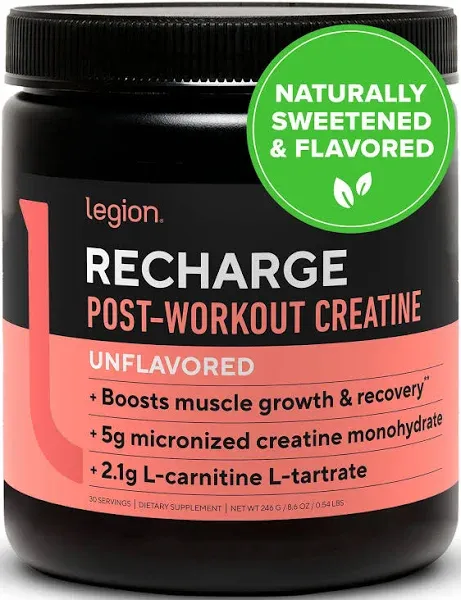 Legion Recharge Post-Workout with Creatine | Unflavored | 60 Servings