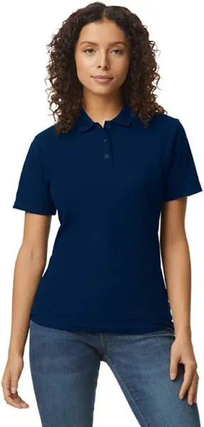 Gildan G648L - Ladies#039; Softstyle Double Pique Polo Navy S