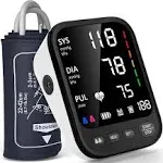 Invaxe Blood Pressure Machine, Automatic Upper Arm Blood Pressure Monitor with Large Cuff/