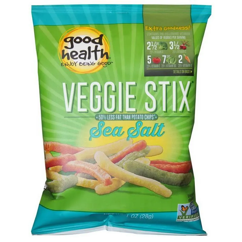 Good Health Crunchy Veggie Stix, Sea Salt (1 oz Bags, 42 Count) Gluten Free Snacks, Great for Lunches or Snacking On The Go, Packed with Vitamins