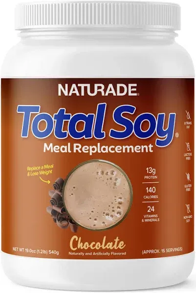 Naturade Total Soy Meal Replacement, Chocolate - 19.1 oz jar