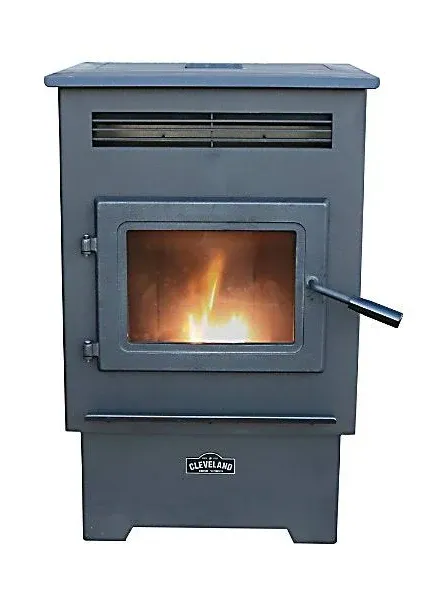 Cleveland Iron Works F500200 26 in. Pellet Stove Black - Medium