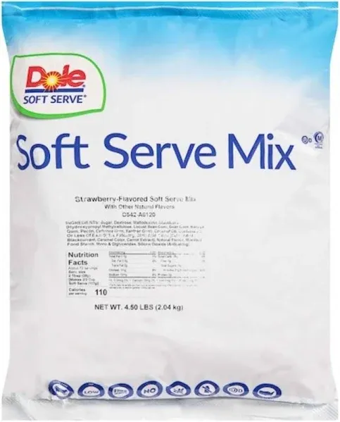 Dole Soft Serve Strawberry Soft Serve Mix