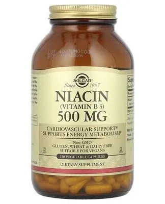 Solgar, Vitamin B3 (Niacin), 500 mg, 250 Vegetable Capsules