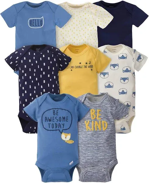 Gerber Baby Boys' Short Onesies Bodysuits