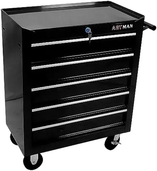 5 drawers multifunctional tool cart with wheels