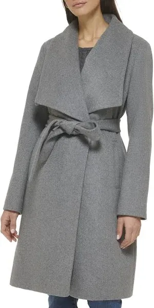 Cole Haan Women's Wool Blend Belted Wrap Coat