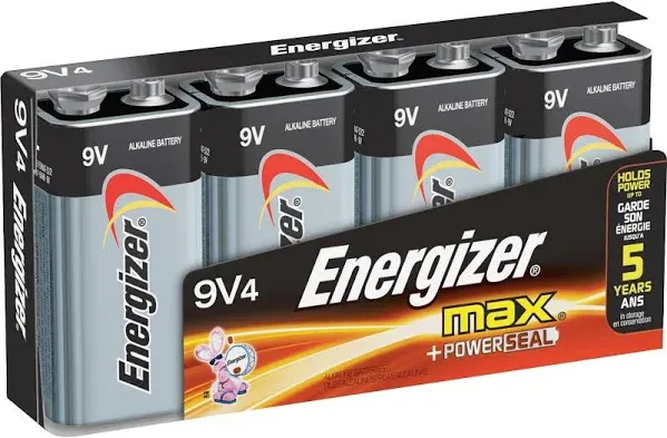 ENERGIZER Max Alkaline 9v Batteries