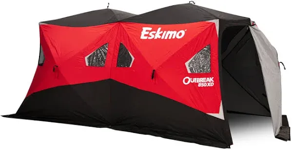 Eskimo Ice Fishing Outbreak 850Xd Pop-Up Portable Insulated Shelter in Red/Black