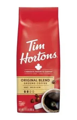 Tim Hortons Coffee, Ground, Medium Roast, Original Blend